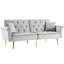 Grey Velvet With Spacious Seat And Nailhead Accents Bed Easy Upholstery Comfortable Back