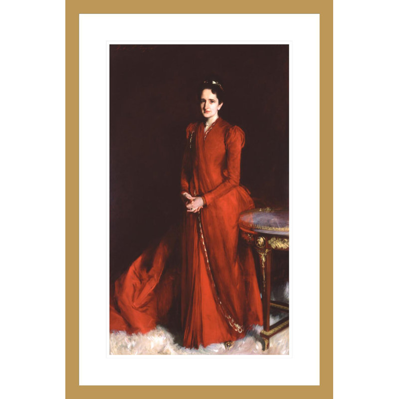 Portrait de madame Elliot Fitch Shepard (Margaret Louisa Vanderbilt) par John Singer Sargent, impression giclée encadrée
