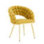 Chaises de salle à manger en velours bulles, pieds en métal doré, ensemble de salle à manger moderne