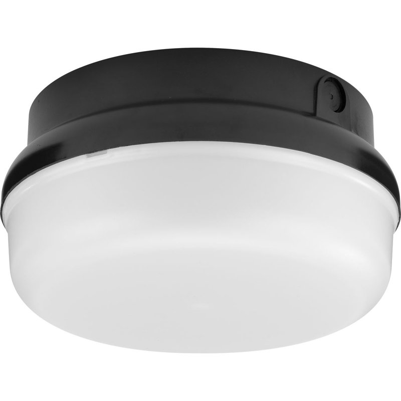 Plafonnier encastré noir 9 po, Noir