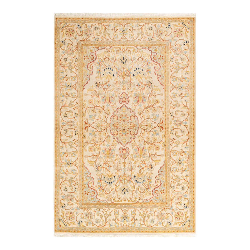 Classic One-of-a-Kind 4' 1" X 6' 2" Hand Knotted Area Rug