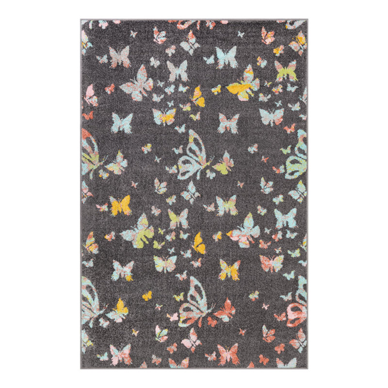 Tapis pour enfant Unique Loom Butterflies, Rectangle 5 pi 3 po x 8 pi