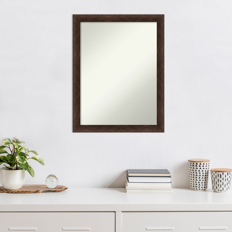 Hamit Solid Wood Rectangle Wall Mirror