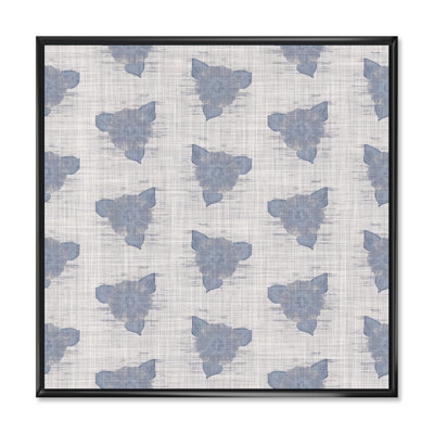 «Vintage Blue Famhouse Flower IV», reproduction d'art sur toile à motifs