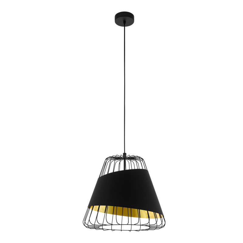 Bodiford 1 - Light Black Geometric Pendant, 110cm H x 36cm W x 36cm D