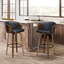 Tabouret de comptoir pivotant rembourré en similicuir 30,51 po Lesli (ensemble de 4)-88551919