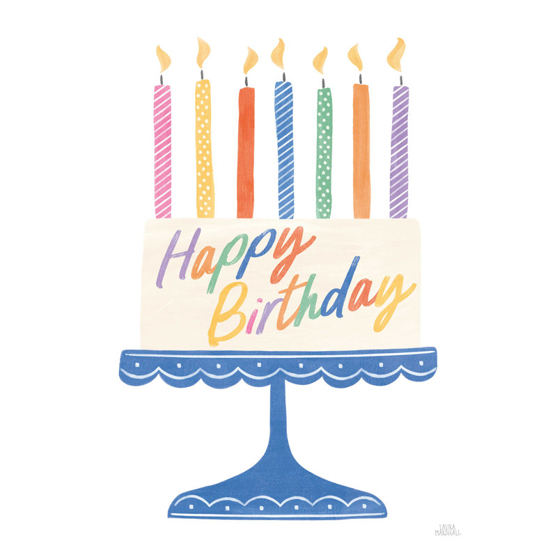 «Chayson Birthday Wishes VI» sur toile par Laura Marshall, H 16 po x l 12 po
