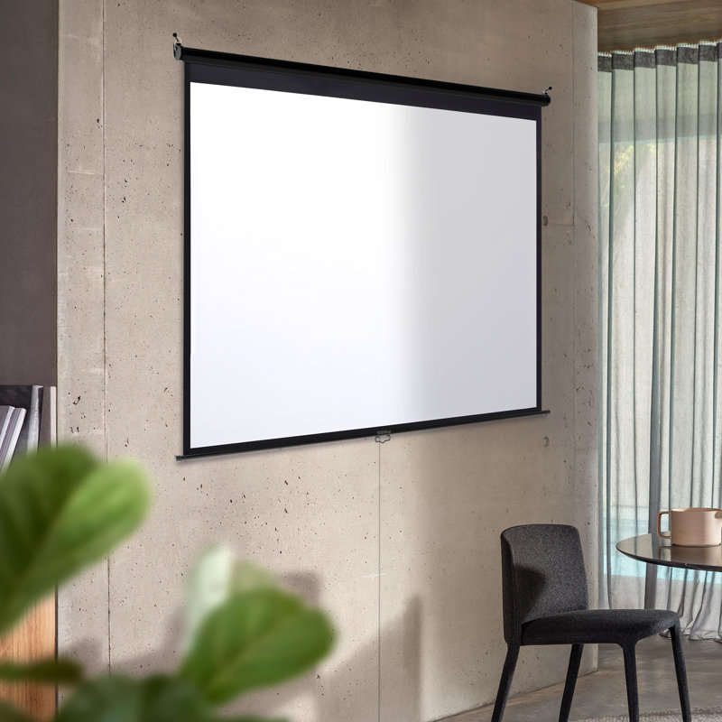 Inbox Zero Outdoor Manual Projector Screen Projector Screen, 177cm H x 244cm W x 0.04cm D