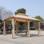 Pavillon de jardin extérieur avec double toit ventilé et moustiquaire de tous les côtés-112693000