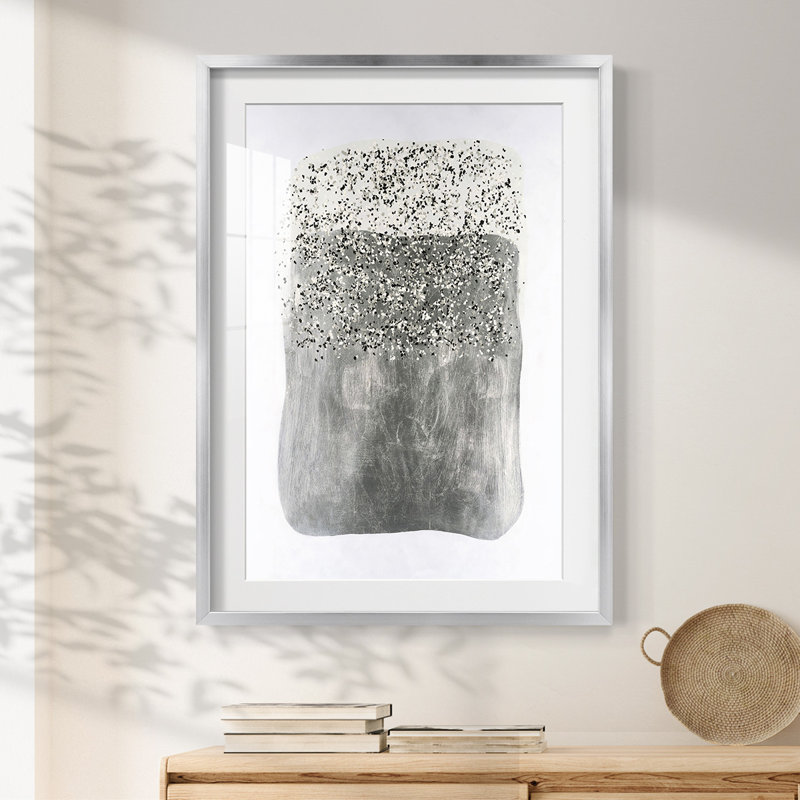 Néoprène I - impression encadrée, H 25,5 po x l 17,5 po, Argent argent