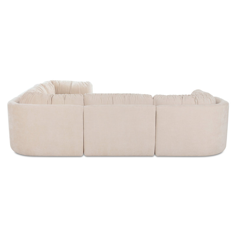 Matina Classic L Modular Sectional Taupe, Beige Polyester