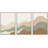 Multicolor Geometric Wave Abstract Mountain Landscape Wall Art Framed Canvas 3 Piece Painting Print-119018230-73380019