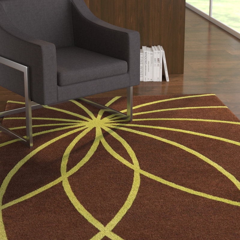 Wool Abstract Indoor Rug, Rectangle 9' x 12'