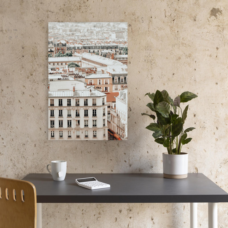 Toits parisiens : Vue sur une architecture classique, élégante et onirique (affiche murale), H 18 po x l 12 po