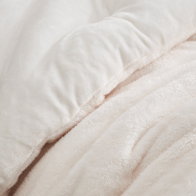 Thickest Comas Bae She Thick Oversized Comforter Set, King Comforter + 2 King Shams, Ivory