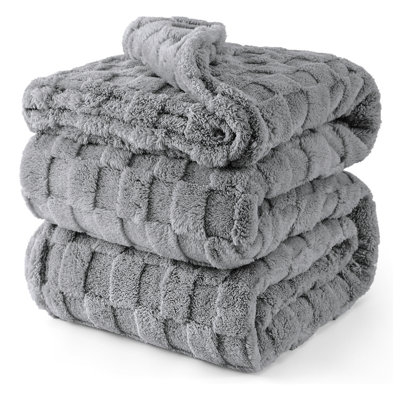 Couverture molletonnée douillette texturée