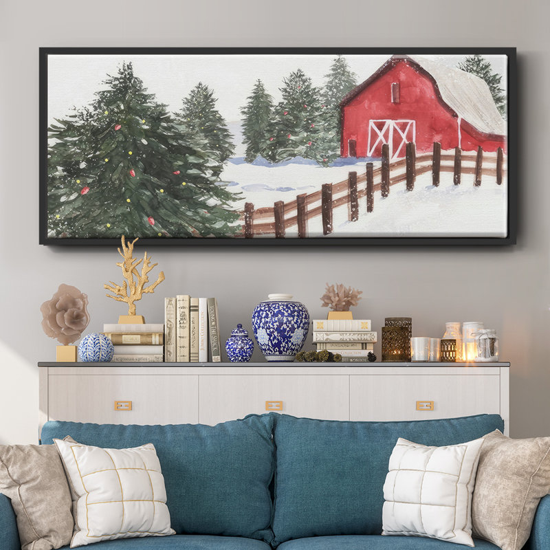 Christmas Time VI- Framed Canvas, 20" H x 50" W