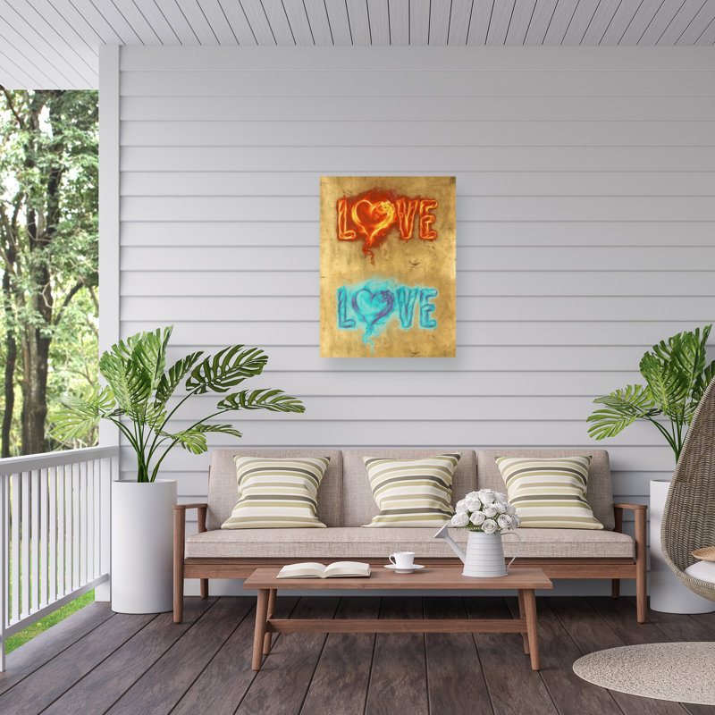 Toile pour l'extérieur Marcus Jules Double Love, H 14 po x l 19 po