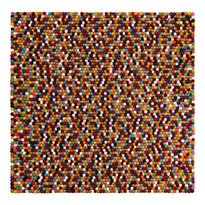 Gregorey Abstract Wool Red/Green/Black Area Rug