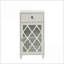 Table basse blanche avec tiroir Ceara Porte de rangement en verre, conception polyvalente et peu encombrante