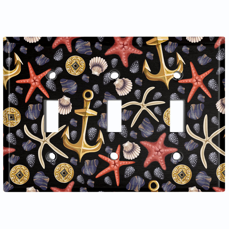 Plaque murale d'interrupteur à bascule Anchor Ocean Treasure
