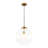 1-light Ribbed Glass Single Pendant-1277257772