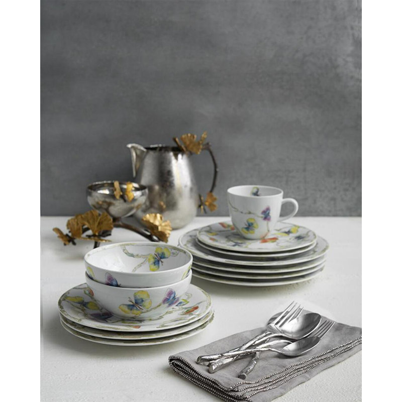 Butterfly Ginkgo Handmade Porcelain Appetizer Plate