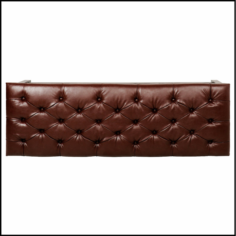 Banc de chambre à coucher capitonné à l'extrémité du lit, Marron foncé