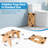Cat Shaped Toilet Stool 7 Inch Height Foldable Bamboo - Adult Ergonomic Squat Stool For Colon Relief, Anti-Slip Bathroom Footstool