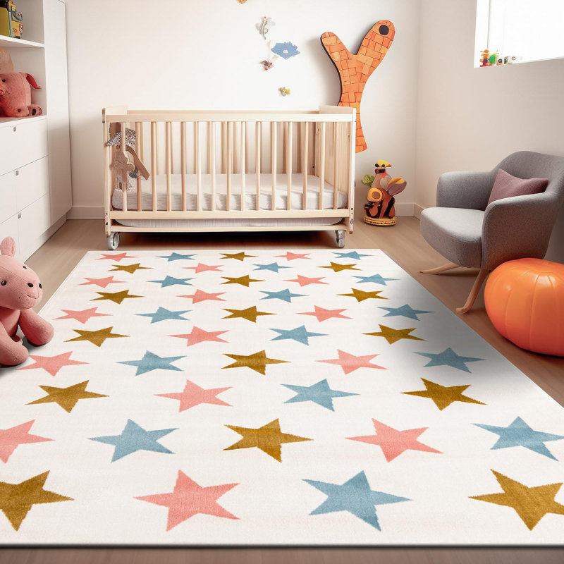 Unique Loom Twinkle Whimsy Kids Rug, Rectangle 5'3" x 8'