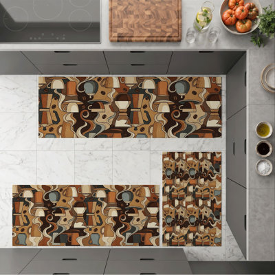 Abstract Art Non-Slip Washable Kitchen Mats
