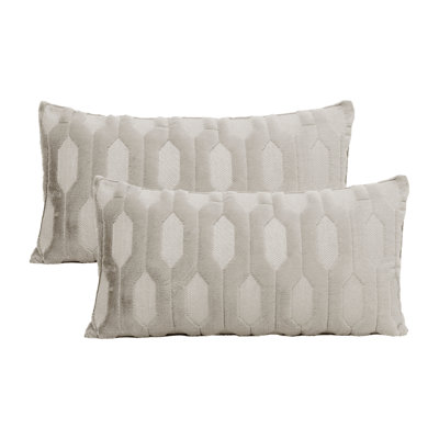 Tatami Embroidery Faux Fur Throw Pillow Covers