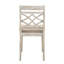 Chaise d'appoint (ensemble 2), siège rembourré, finition blanc antique