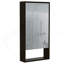 Armoire à pharmacie, une tablette externe, miroir à une porte et deux tablettes internes - noir-279931175