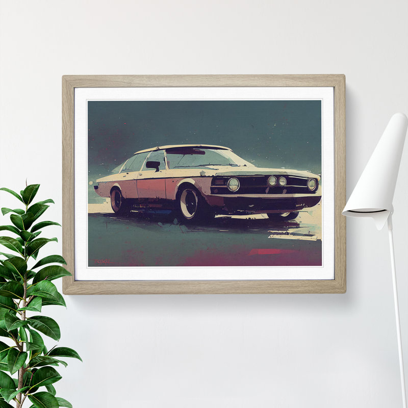 Concept Car Vol.3 - Framed Print, 46cm H x 64cm W x 2cm D, Oak