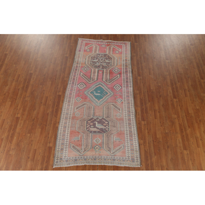 Tribal Geometric Traditional  Runner Rug 4x10