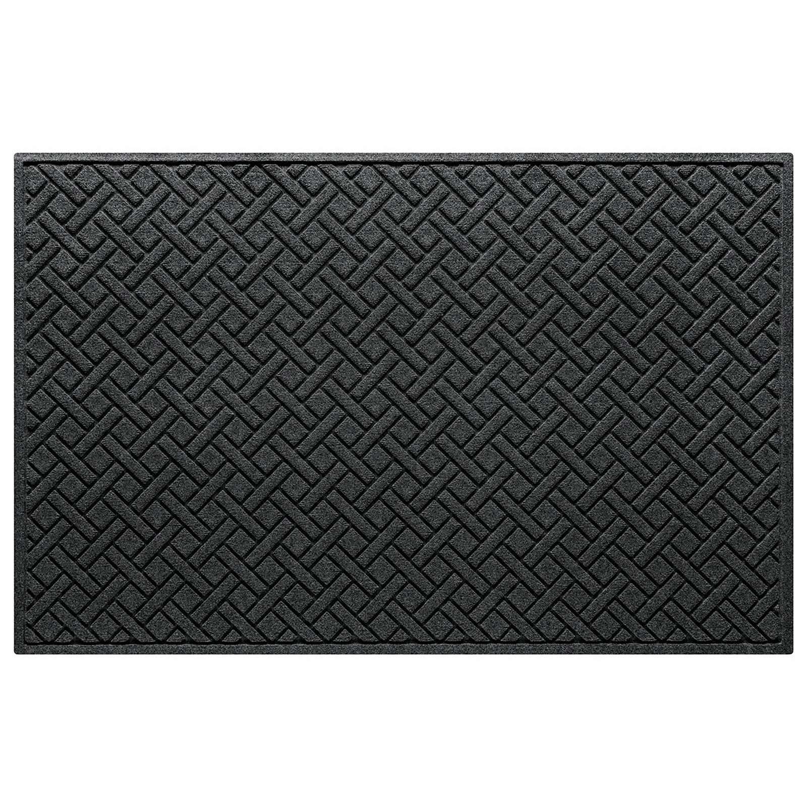 WaterHog Lattice Non-Slip Doormat, Charcoal, 0.375" H x 72" W x 48" D