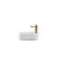 White Countertop Ceramic Wash Basin - Adds Elegance To Bathrooms Rectangular Sink Ideal For Contemporary