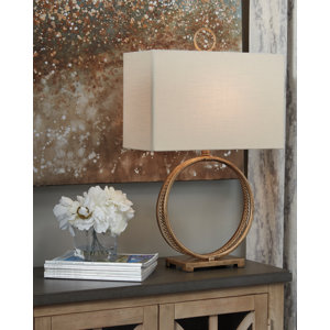 Keener 28" Antique Gold Standard Table Lamp