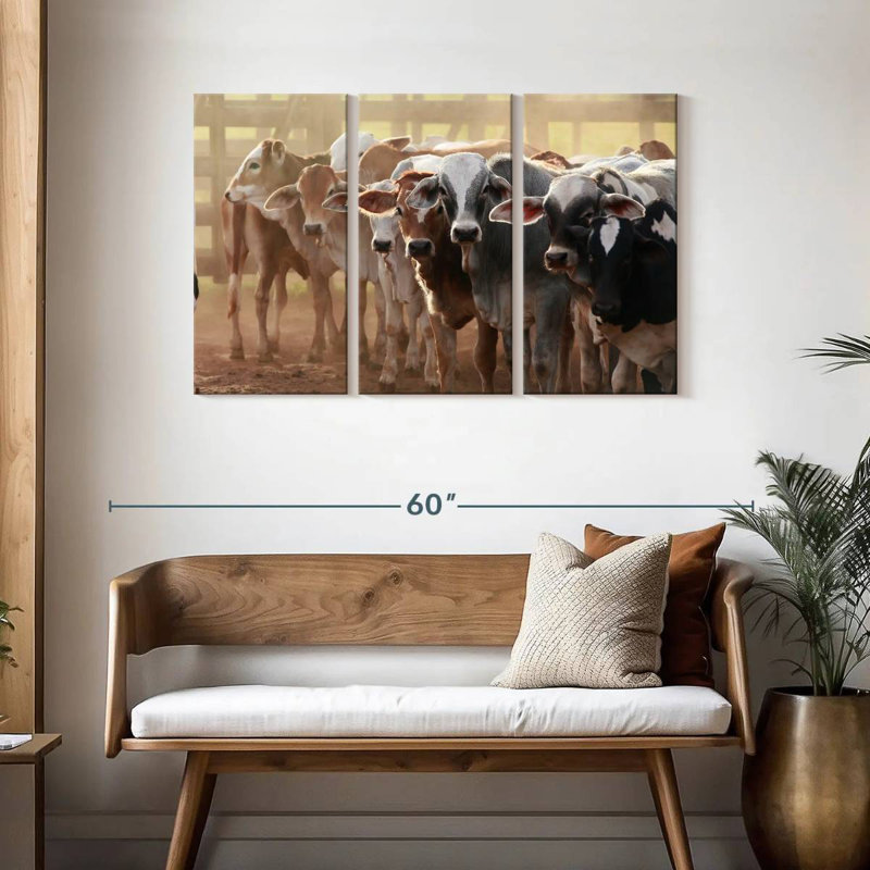 Jersey Cow Line Up, 28" H x 45" W