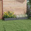Lit de jardin surélevé en bois avec 2 jardinières, doublure en tissu