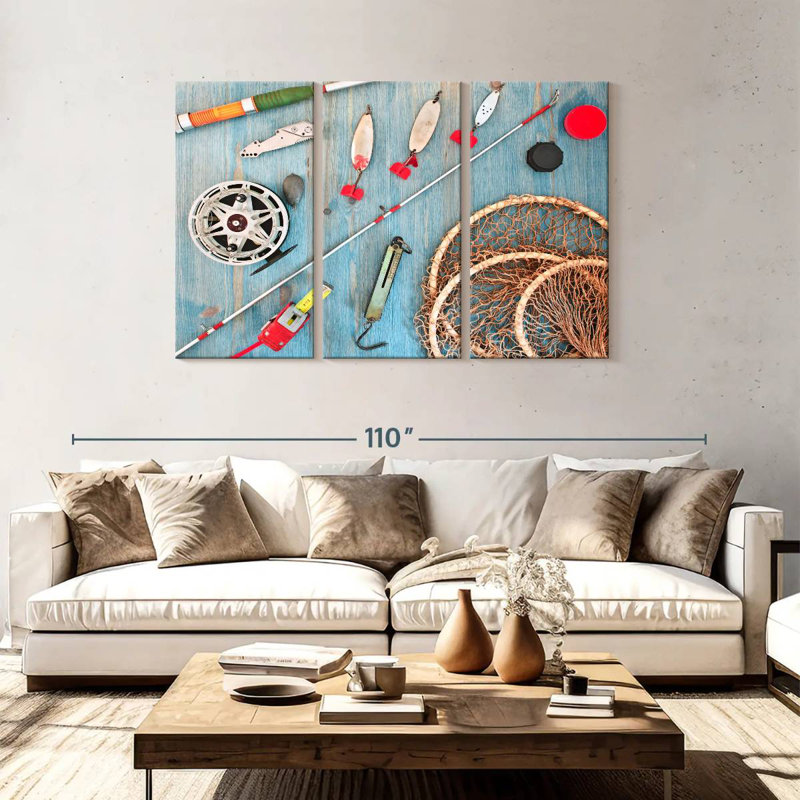 Senne Fishing Tools, 48" H x 74" W