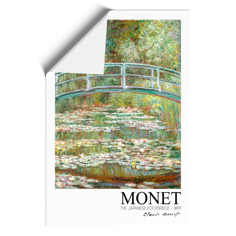 Japanese Footbridge with Border by Claude Monet - Frameless Print, 42cm H x 30cm W x 0.1cm D