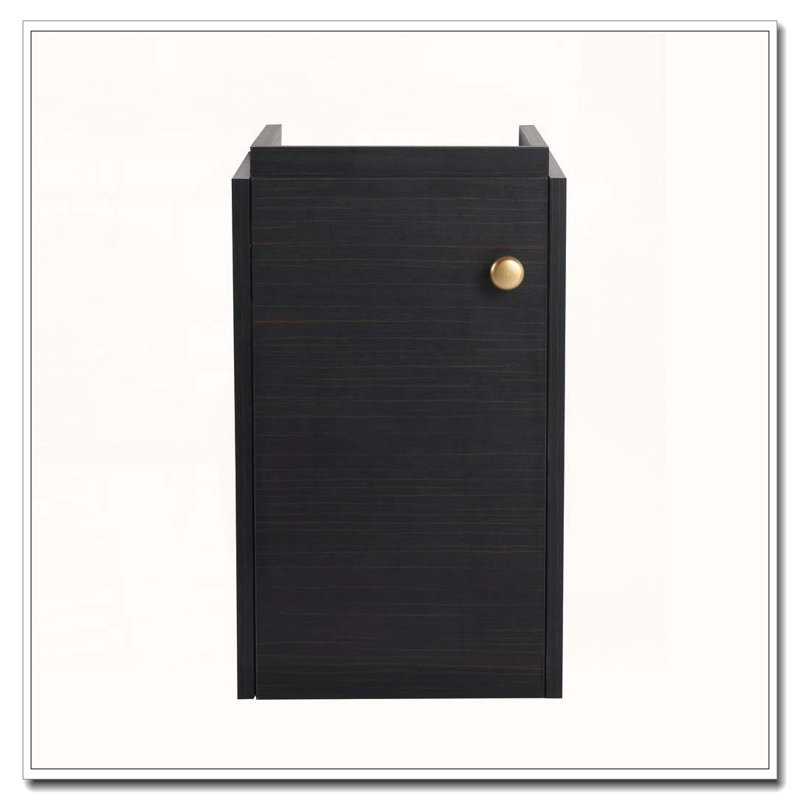 Petit meuble-lavabo 12 po avec lavabo - fixé au mur - châtaignier noir