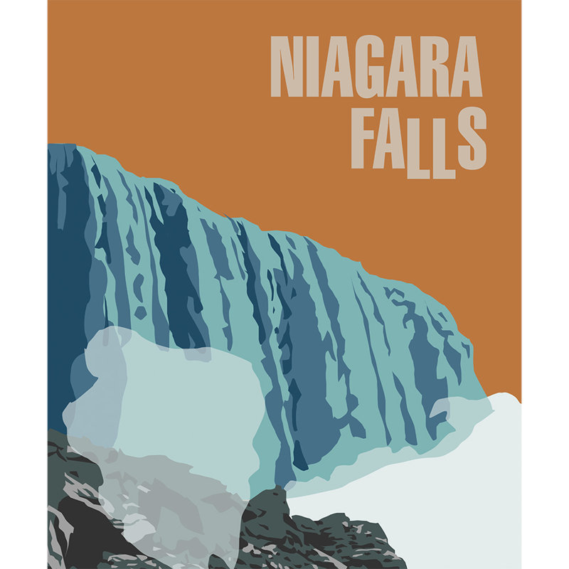 Chutes du Niagara, impression sur toile tendue, H 24 po x l 20 po x P 1,5 po