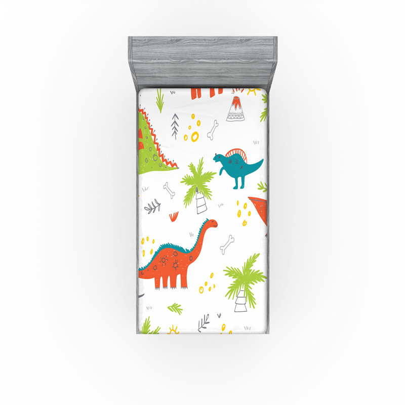Multicolore ensemble de 2 draps-housse Ambesonne, Drap-housse de taille simple