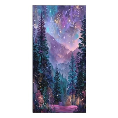 Starry Night Oversized Microfiber Beach Towel,Sand Free Quick Dry Pool Towels,Lightweight Absorbent Bath Sheet for Travel Swim Vacation, 32 x 63 inAnd a complimentary Chinese-style canvas bag is included
