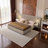 King Size Upholstered Platform Bed with Headboard, Built-in Nightstands & Adjustable Lamps-109949495