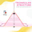 HOMCOM Kids Gymnastics Bar Adjustable Height Folding with Hand Grips Pink