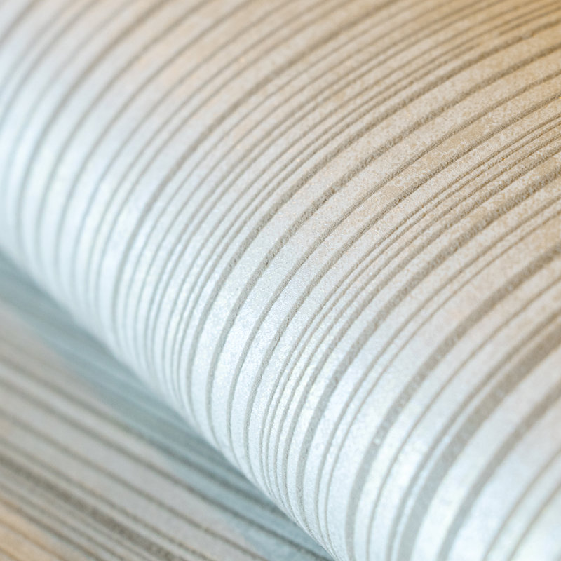 Universe Collection Jupiter Metallic Stripe Design Wallpaper Roll, Beige